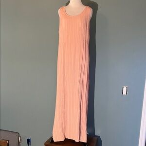 Match Sleeveless Coral Maxi Dress